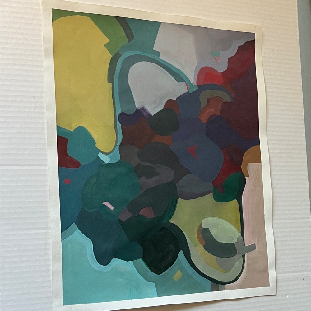 16x20 Handmade Abstract Multicolor Acrylic Painting